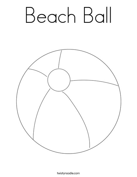 Beach ball coloring page