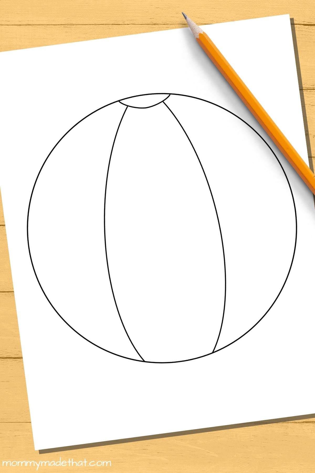 Free printable beach ball templates and coloring pages