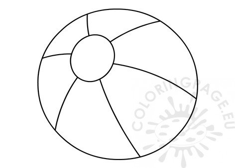 Beach ball template printable coloring page