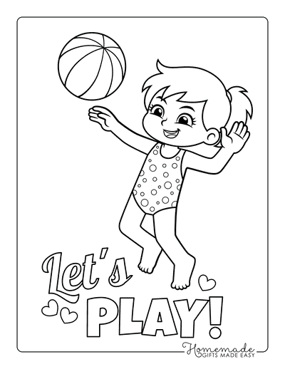 Free summer coloring pages for kids adults