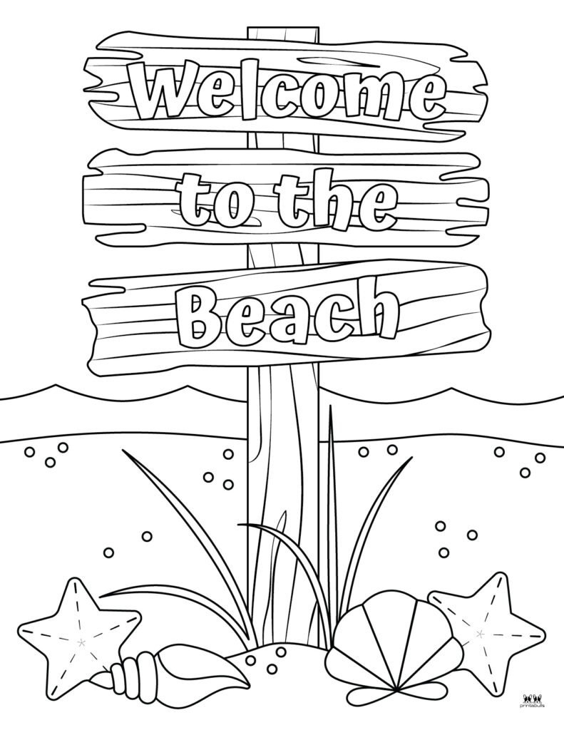 Beach coloring pages