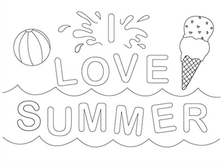 Summer coloring pages