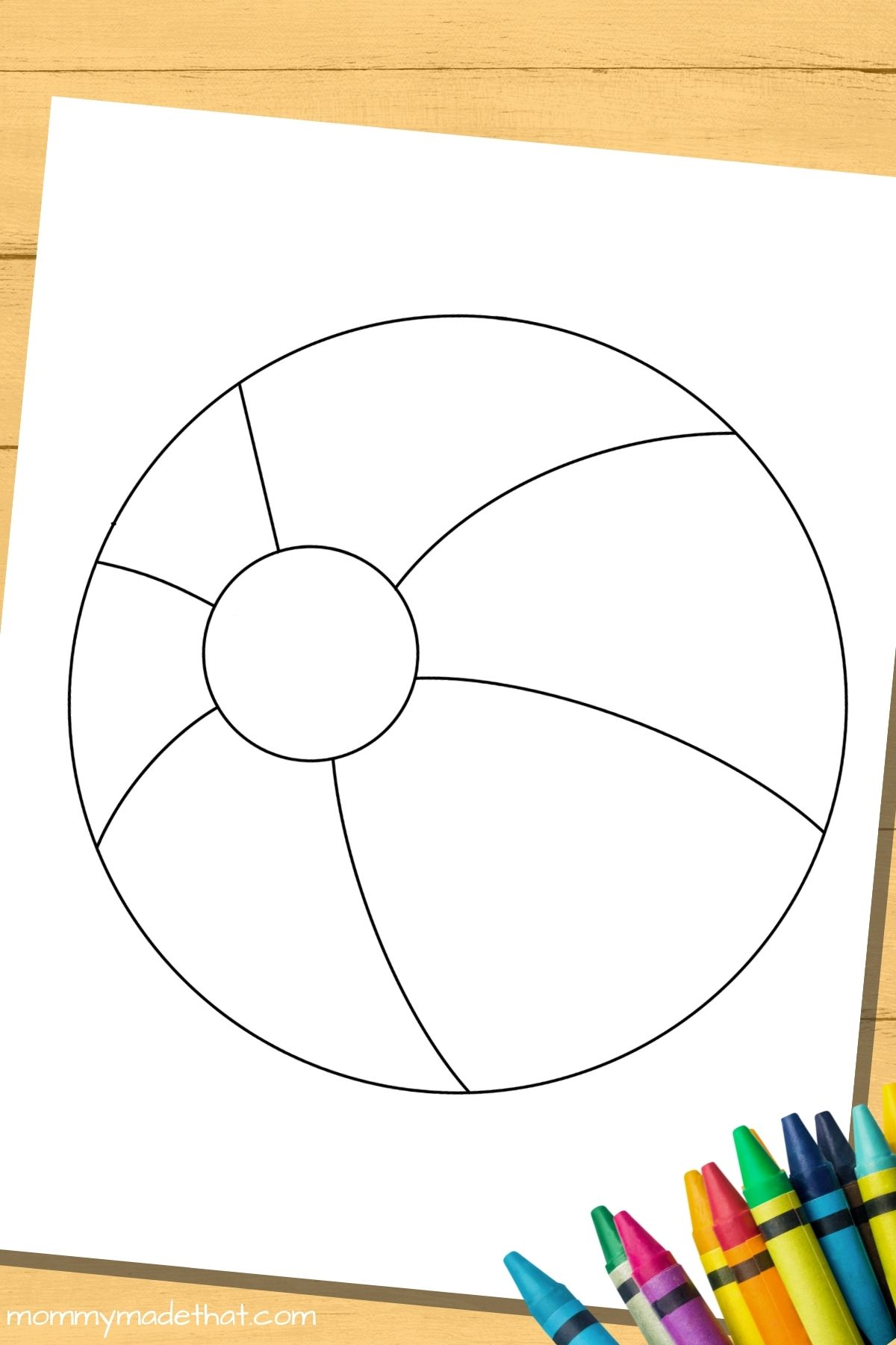 Free printable beach ball templates and coloring pages