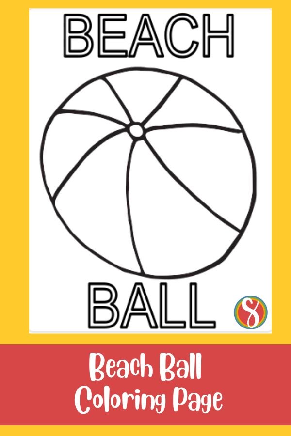 Free beach ball color pages â stevie doodles