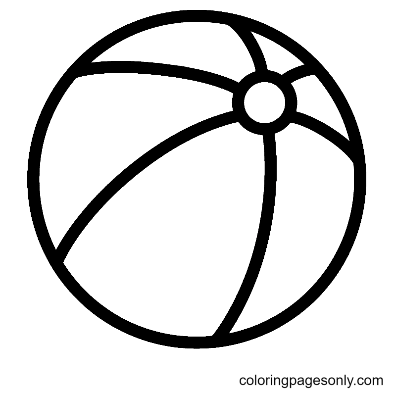 Beach ball coloring pages printable for free download