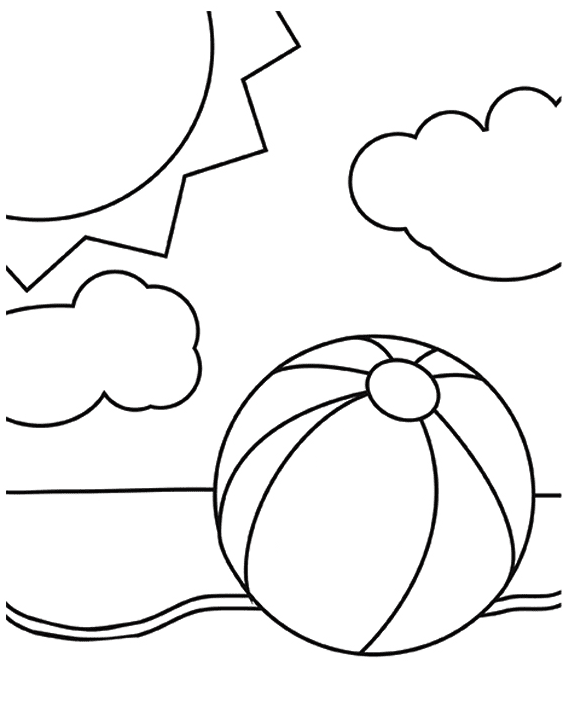 Beach ball coloring pages printable for free download