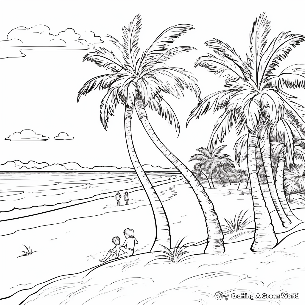 Beach coloring pages