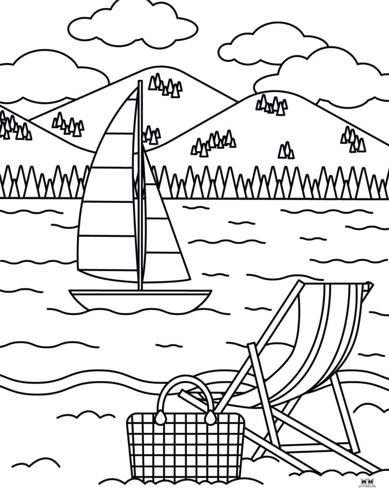 Beach coloring pages