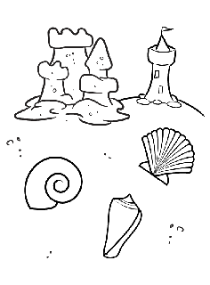 Beach free coloring pages