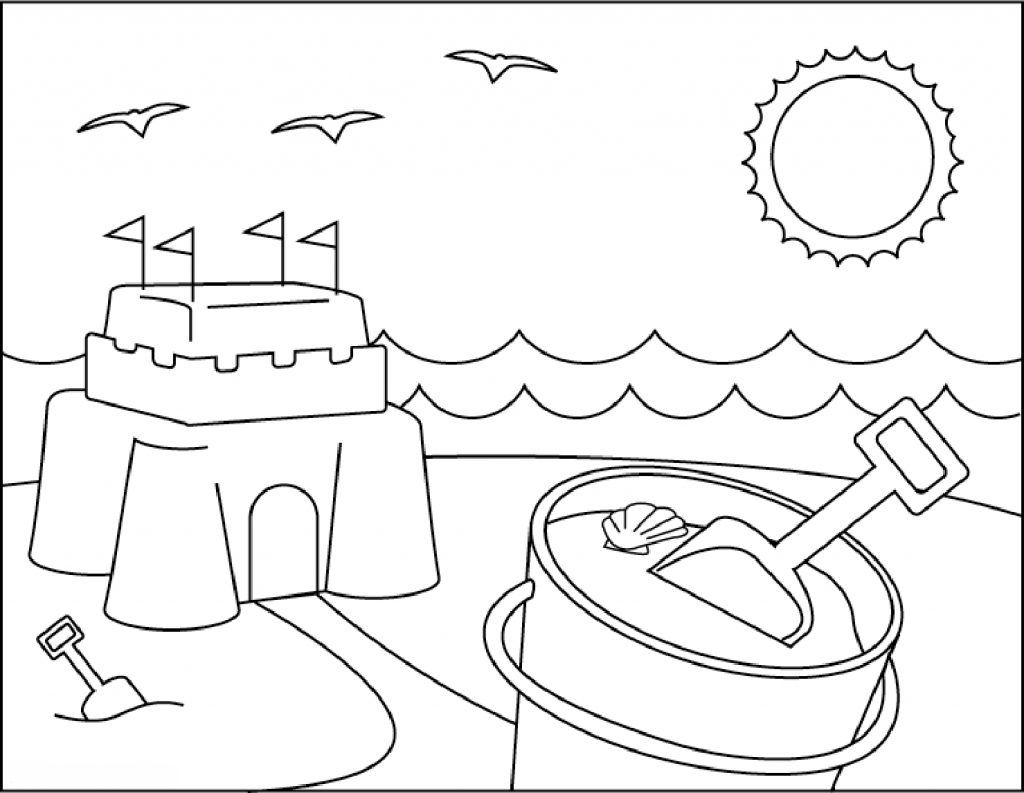 Beach coloring pages