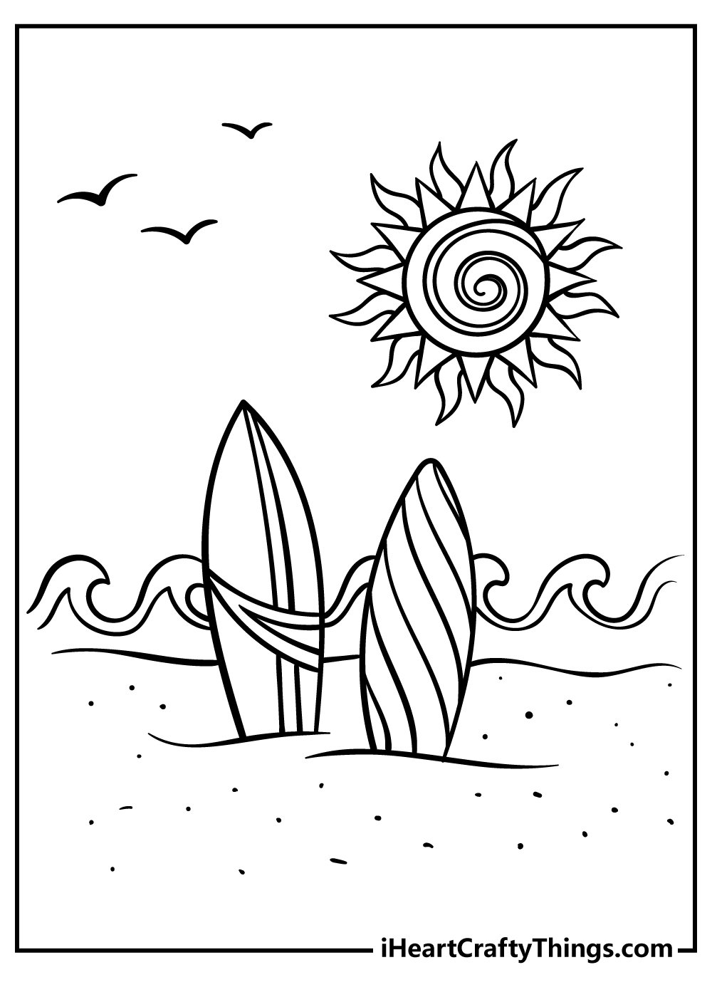 Summer coloring pages free printables