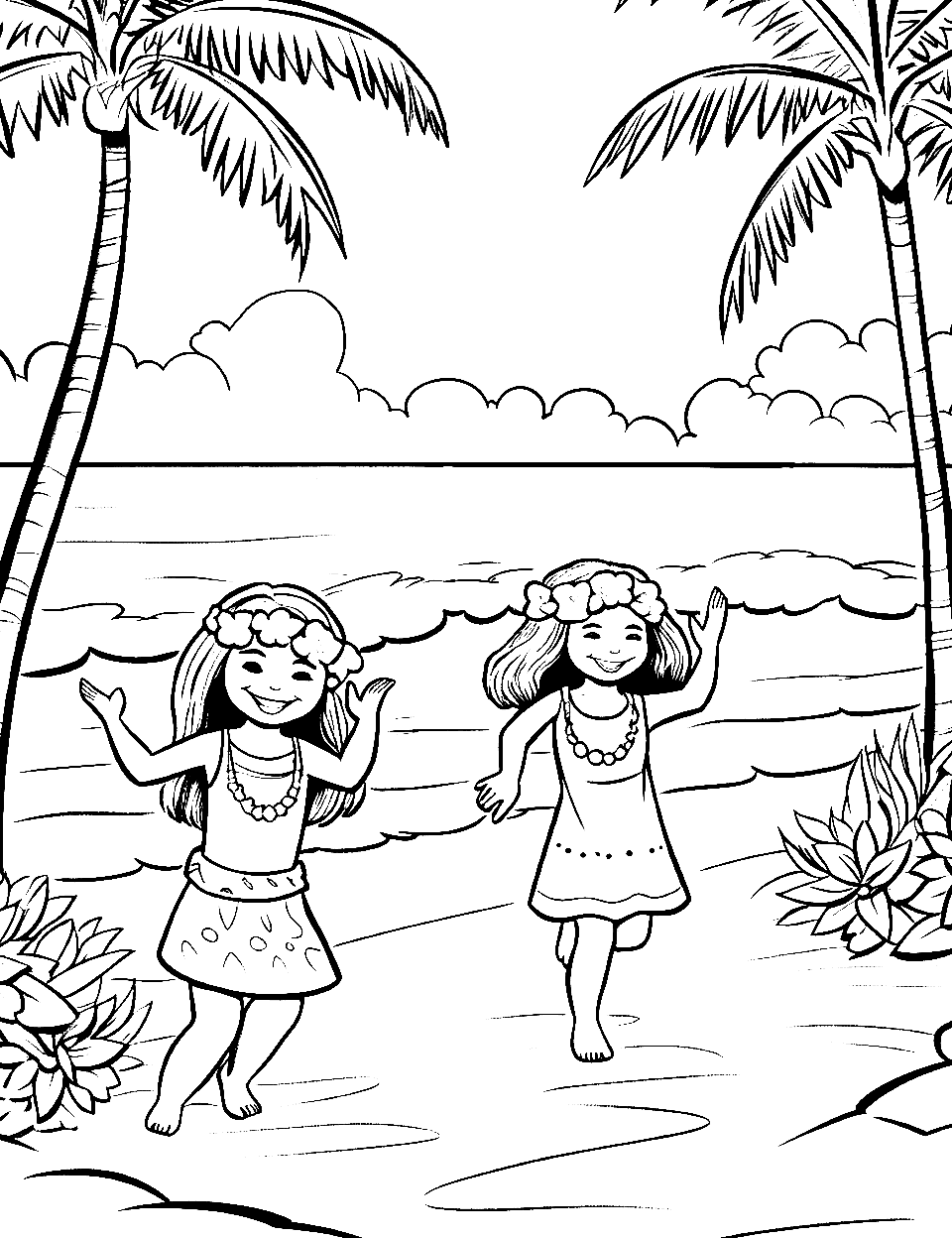 Beach coloring pages free printable sheets