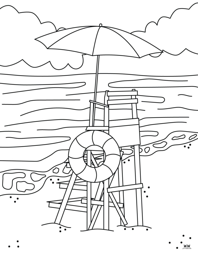 Beach coloring pages