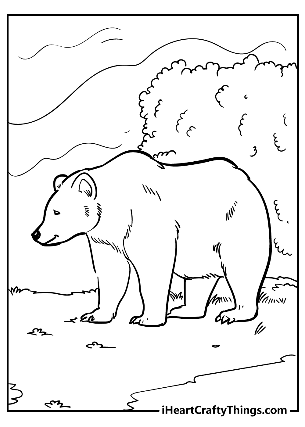 Bear coloring pages free printables