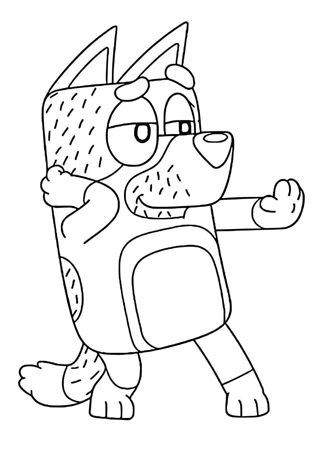 Free printable bluey beard coloring page for adults and kids