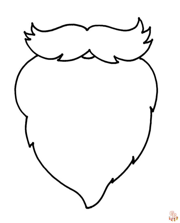 Beard coloring pages for kids and adults