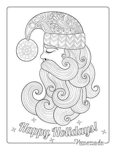 Best santa coloring pages for kids adults free printable pdfs