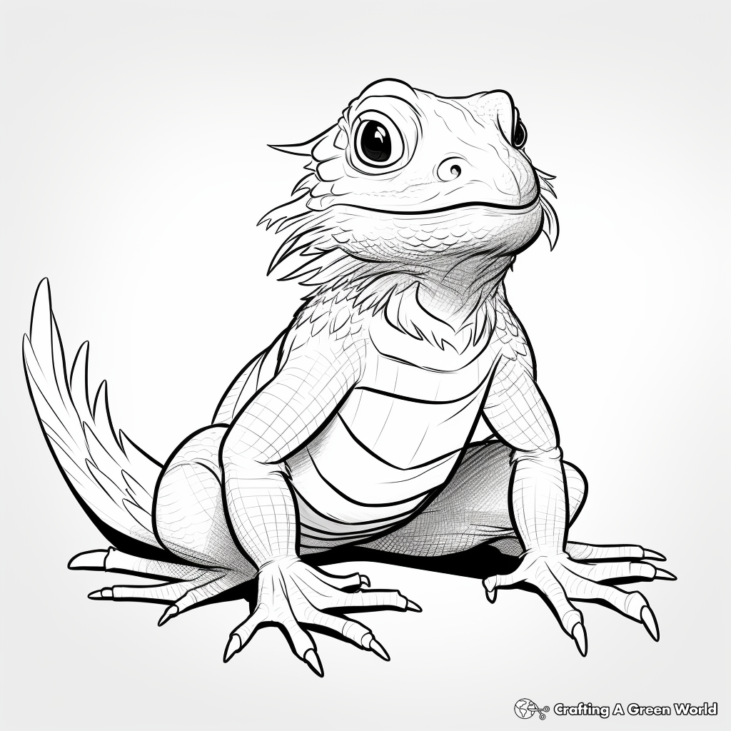 Bearded dragon coloring pages