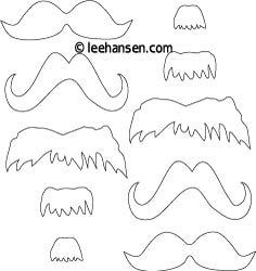 Beard mask cut out craft sheet