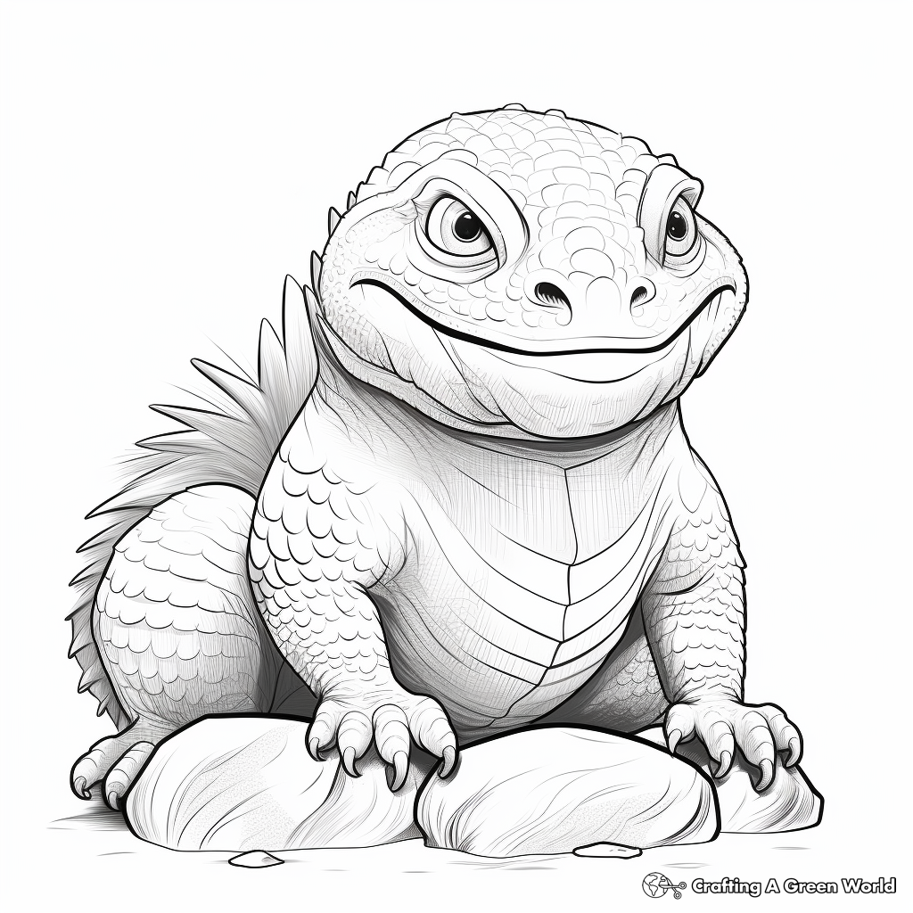 Bearded dragon coloring pages