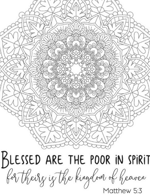 Free printable beatitude coloring pages