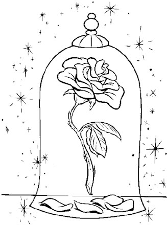 Beauty and the beast coloring page