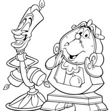 Beauty and the beast coloring pages