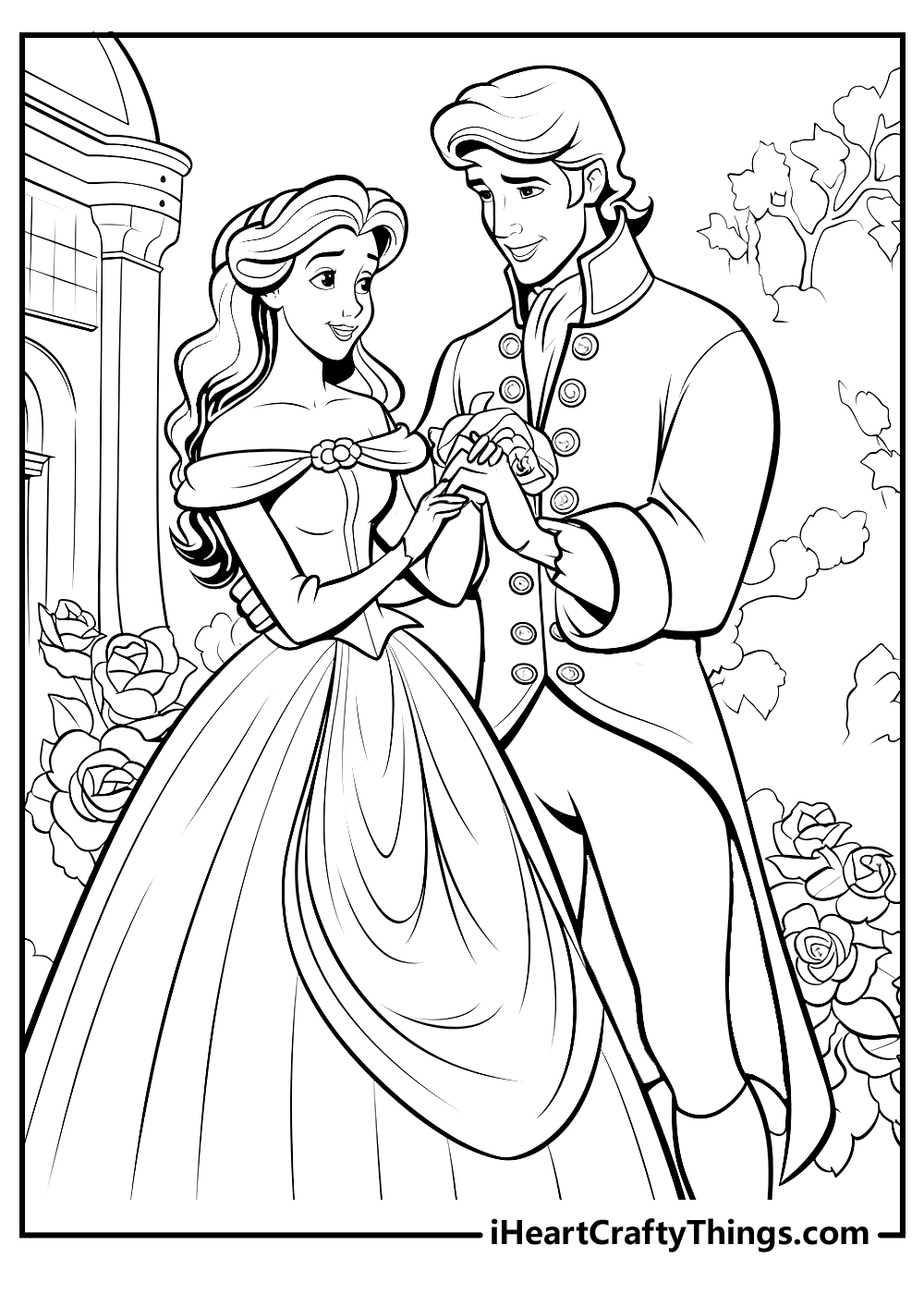 Beauty and the beast coloring pages free printables