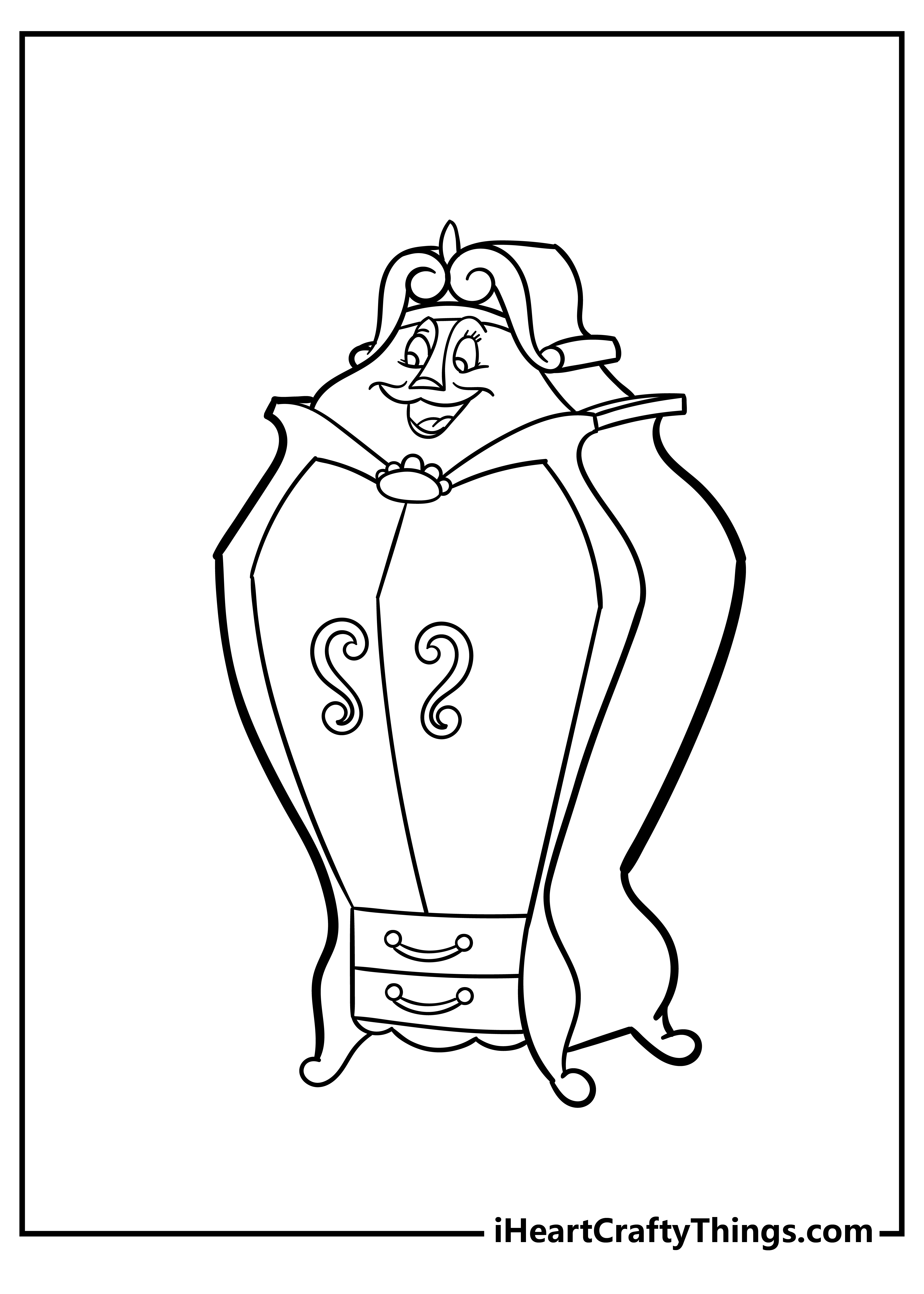 Beauty and the beast coloring pages free printables