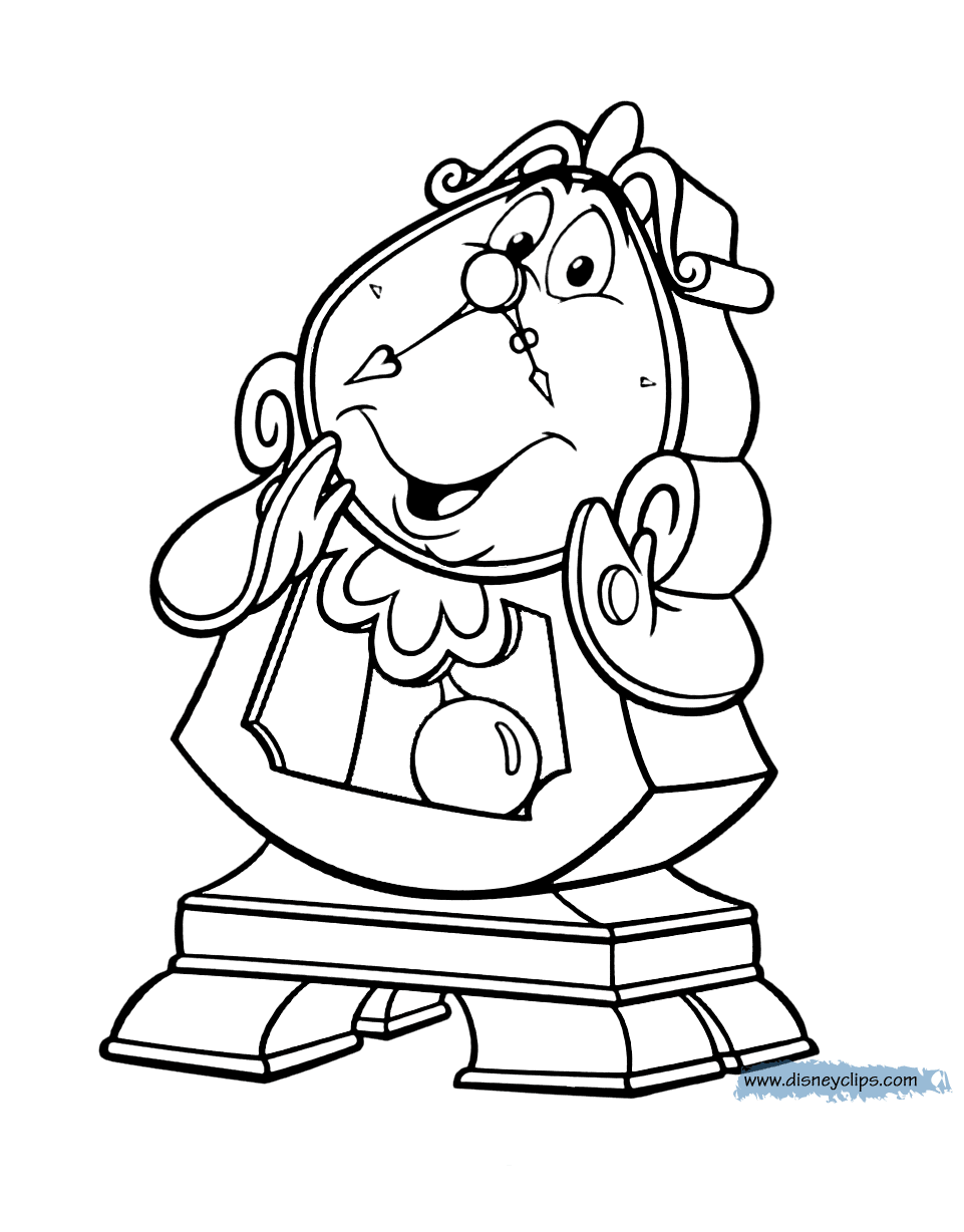 Beauty and the beast coloring pages