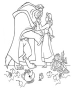 Beauty and the beast coloring pages free coloring pages