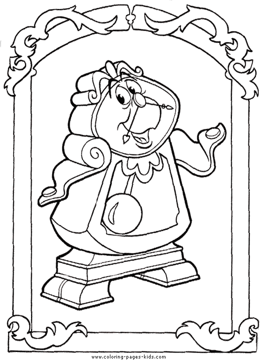 Beauty and the beast coloring pages