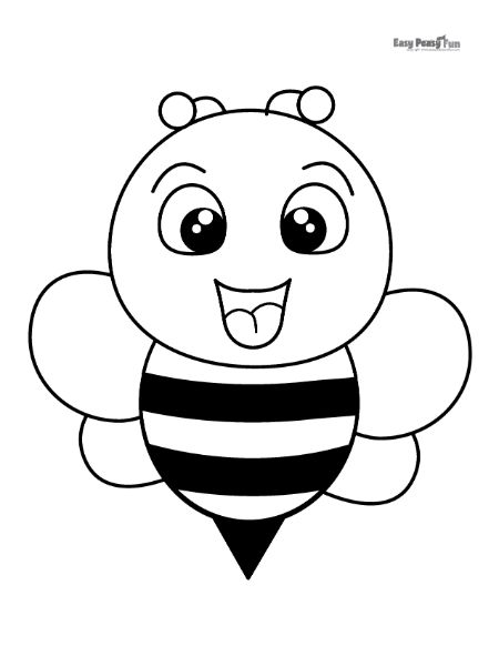 Printable bee coloring pages â cute sheets