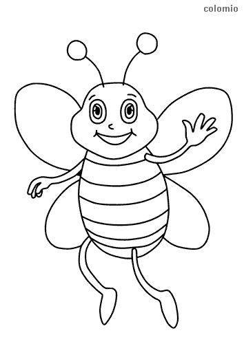Bees coloring pages free printable bee coloring sheets
