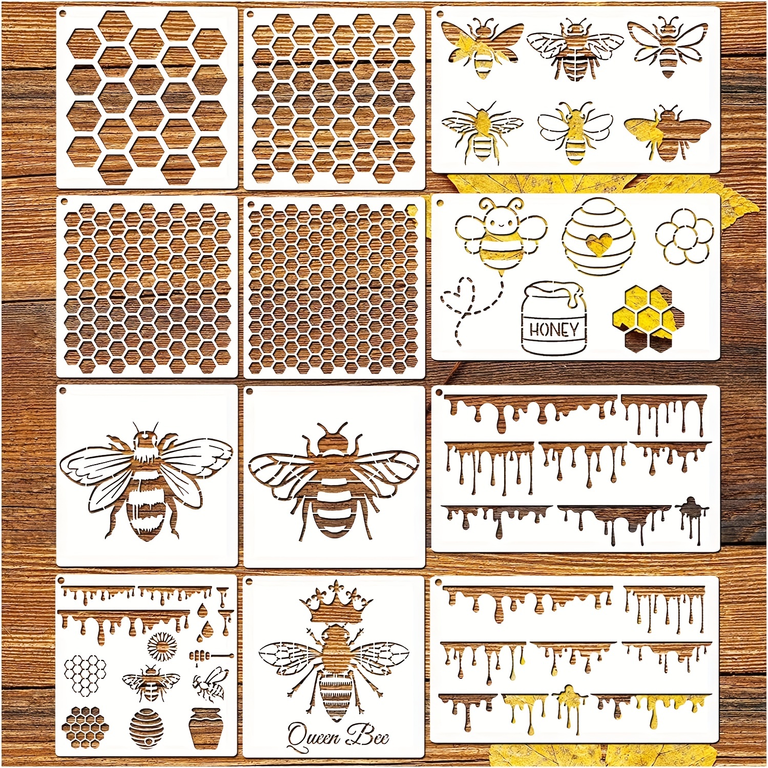 Bee honeyb stencil reusable bee stencils for painting