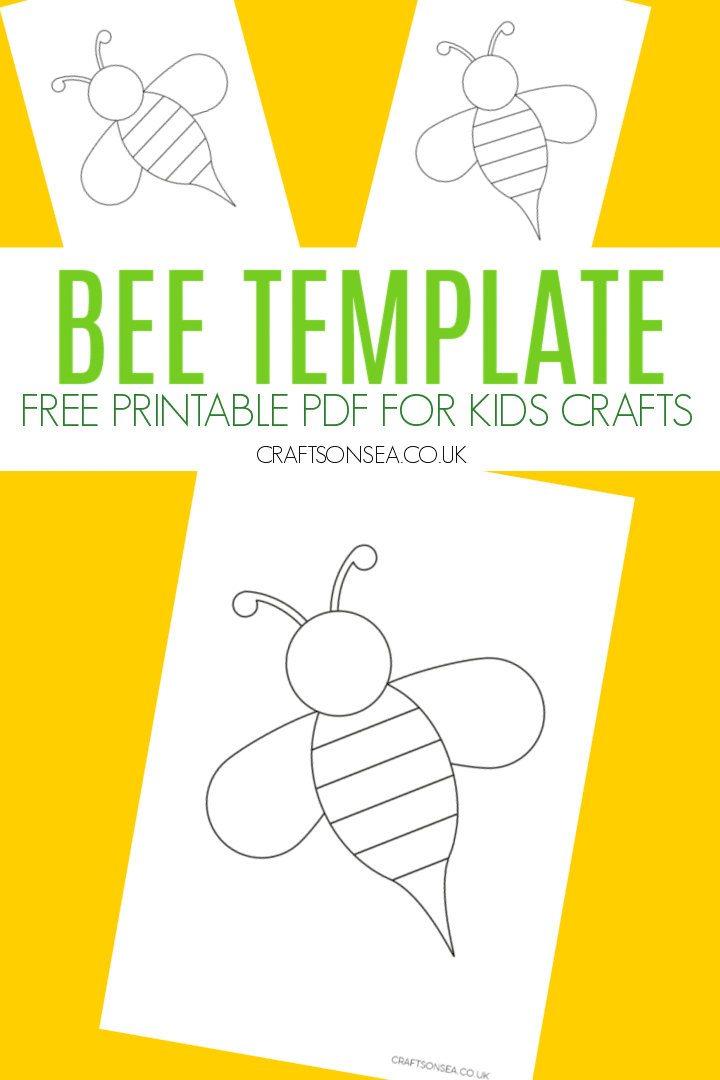 Free bee template printable pdf