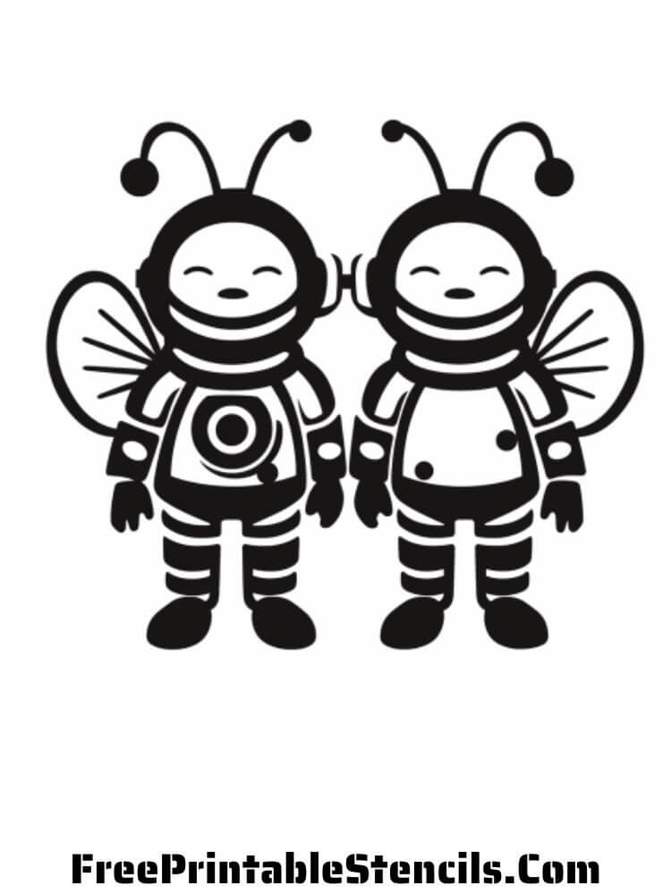 Free printable bee stencils and silhouettes