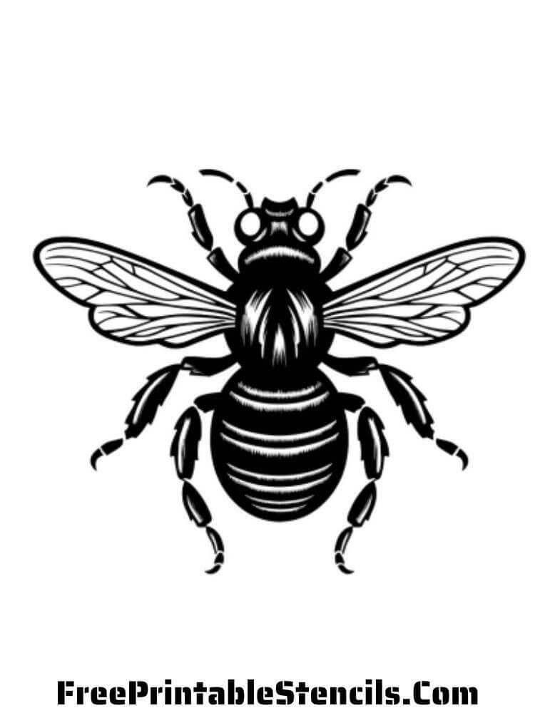 Free printable bee stencils and silhouettes