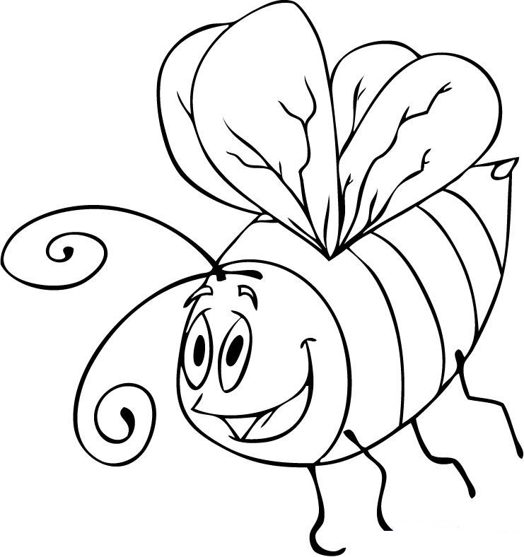 Free printable bumble bee coloring pages for kids