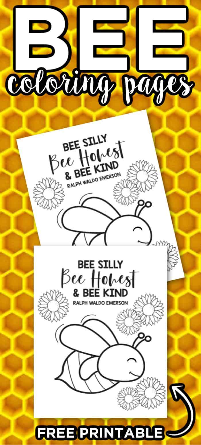 Bee coloring pages