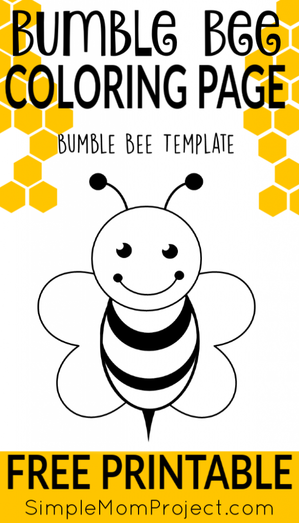 Free printable bee templates bee template bee coloring pages bee printables