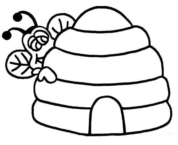 Coloring picture of a beehive bee coloring pages coloring pages for kids coloring pages