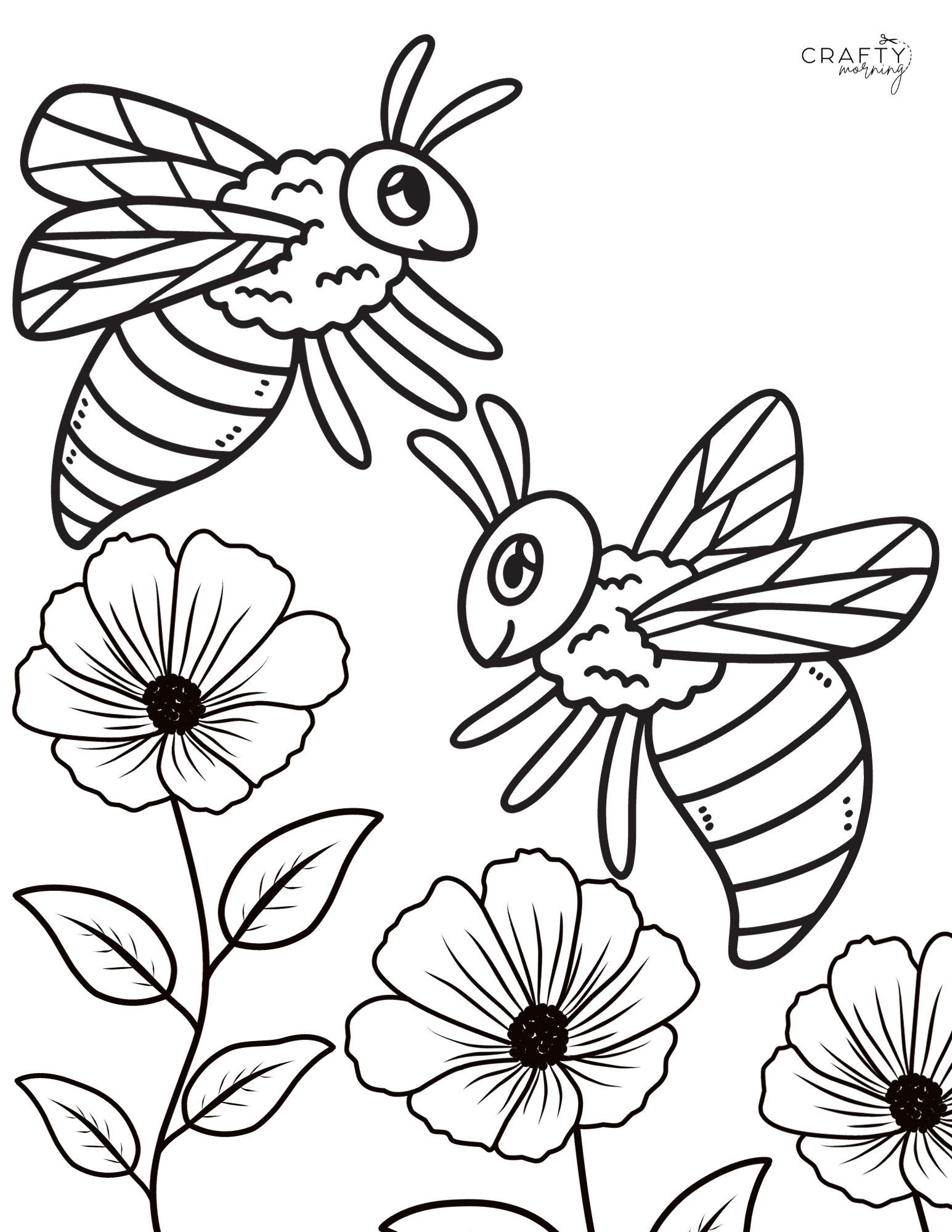 Bee coloring pages to print