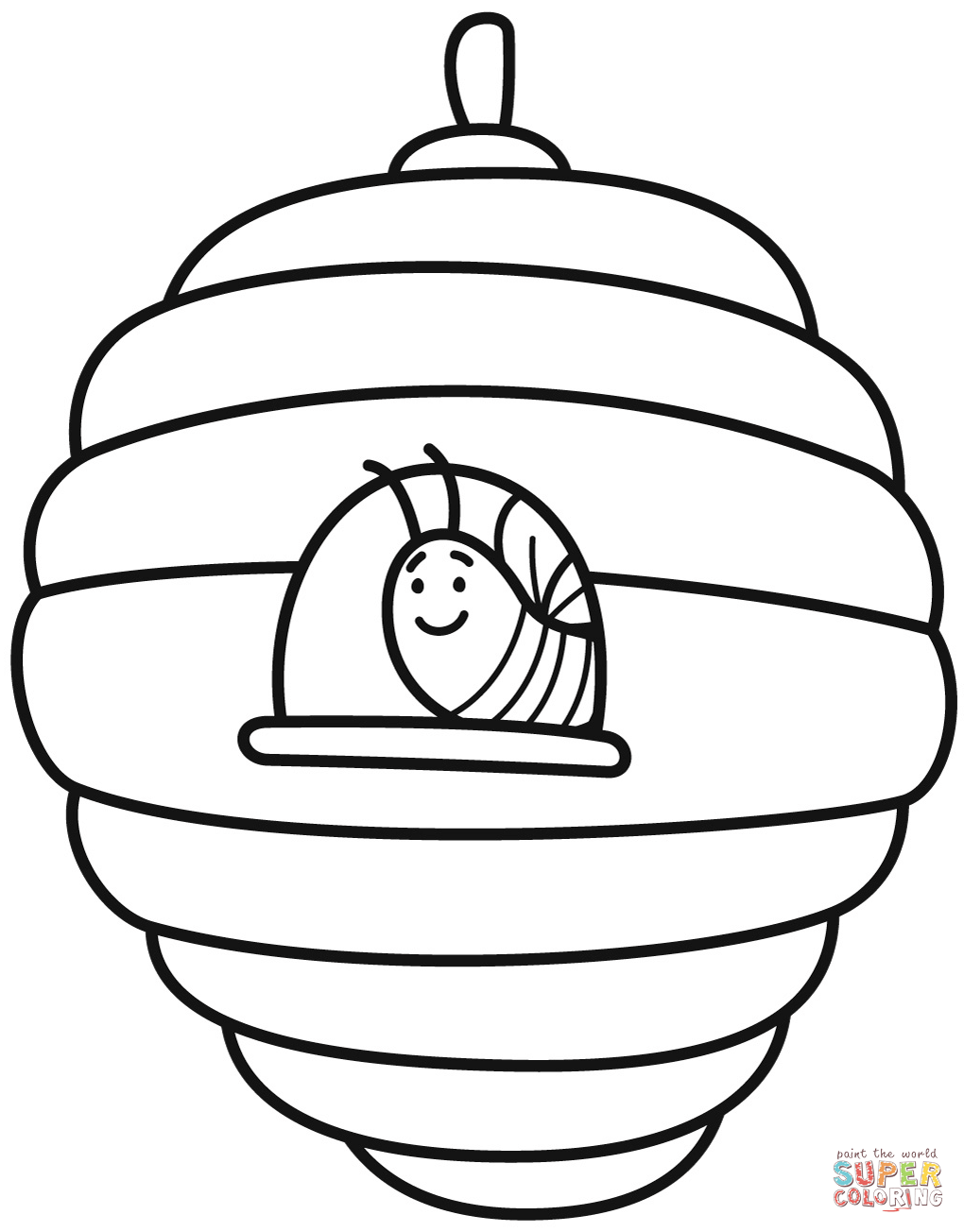 Beehive coloring page free printable coloring pages