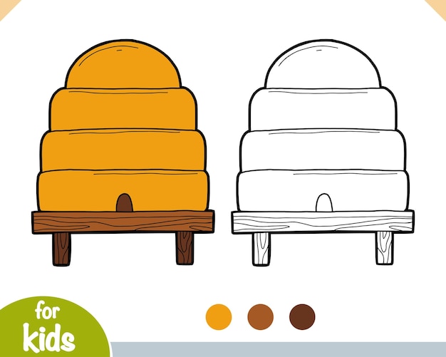 Premium vector coloring book bee hive