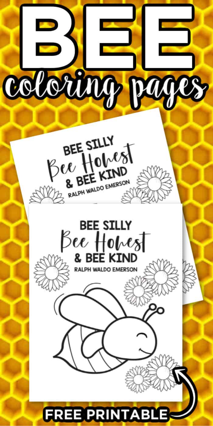 Bee coloring pages