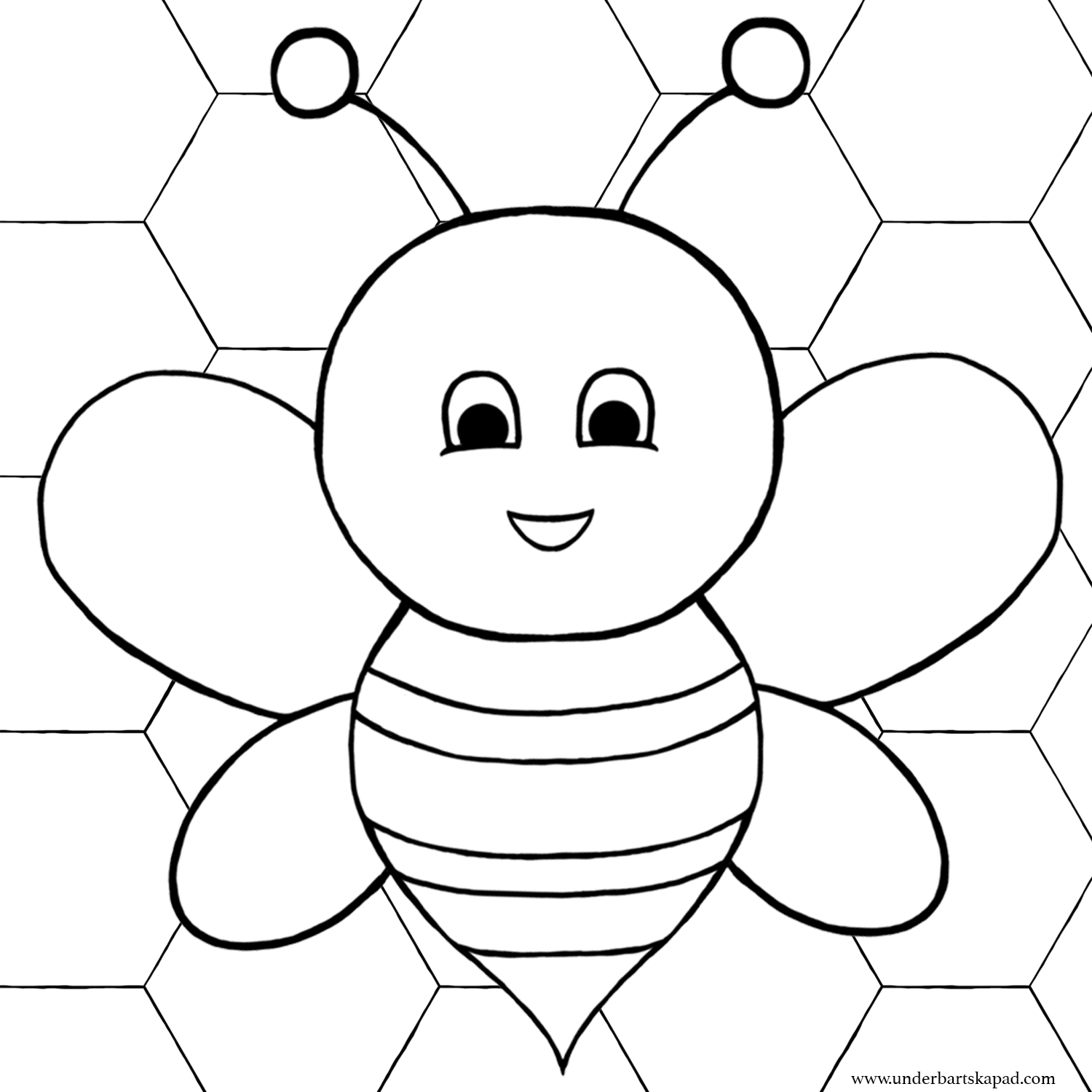 Bee coloring pages