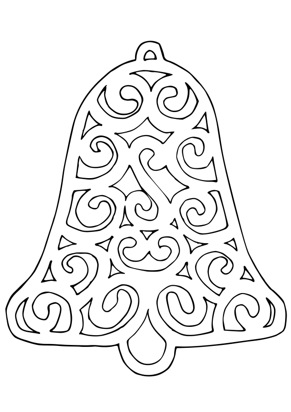 Bell drawing for coloring page free printable nurieworld