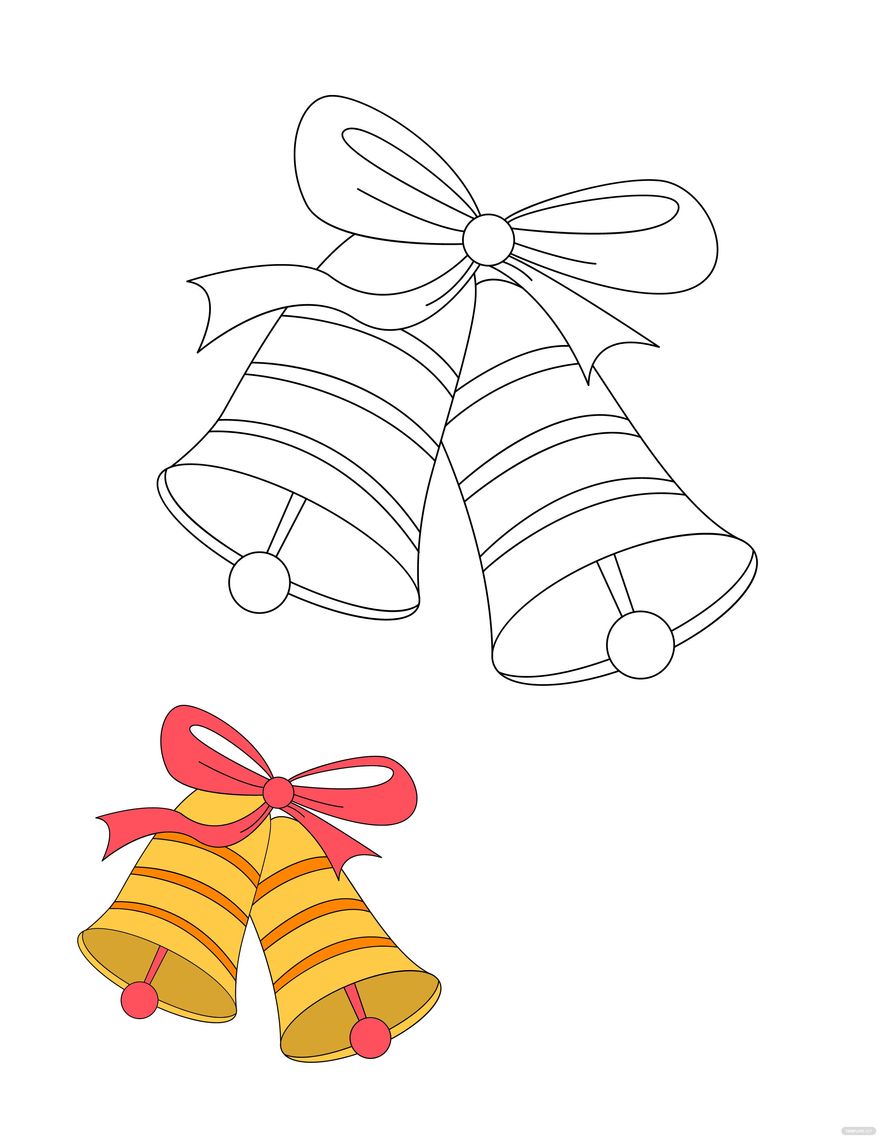 Free jingle bells coloring page