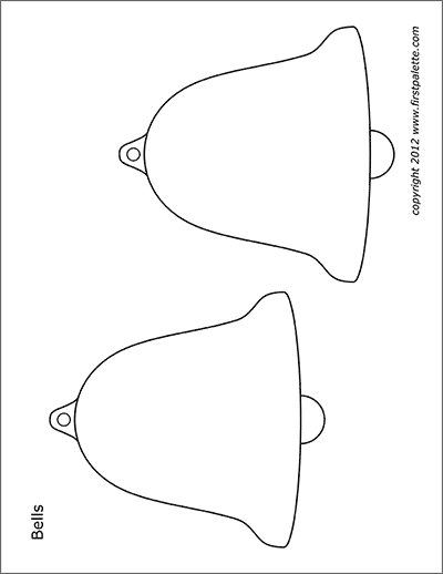 Bells free printable templates coloring pages